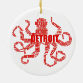 Detroit Octopus Keramisch Ornament (Achterkant)