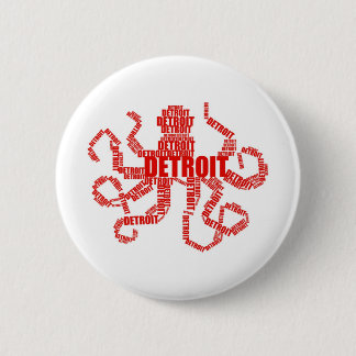 Detroit Octopus Ronde Button 5,7 Cm