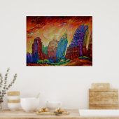 Detroit on the Rocks I - Canvas Print (Keuken)