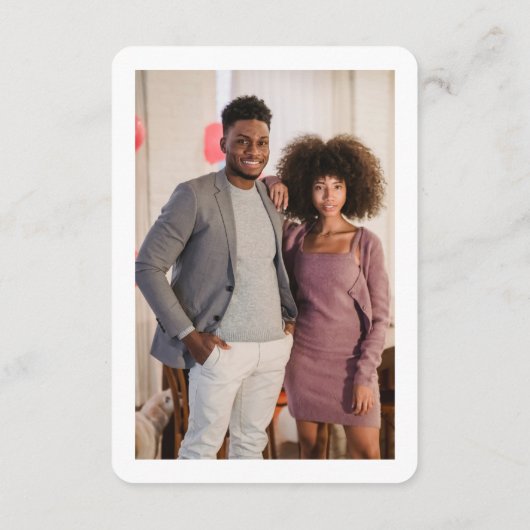 Detroit QR Code Bruiloft Kleine RSVP Informatiekaartje (Achterkant)