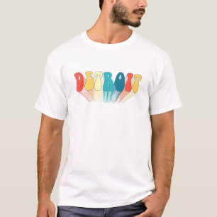 Detroit Retro jaren 1960 Trippy Michigan T-shirt