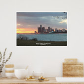 Detroit Riverscape Poster (Keuken)