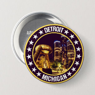 Detroit Ronde Button 7,6 Cm
