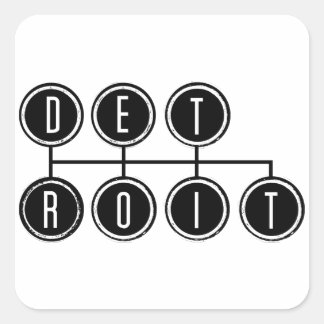 Detroit Shifter Vierkante Sticker
