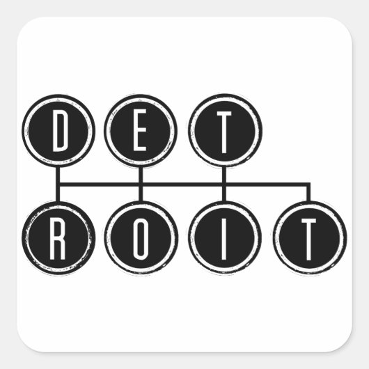 Detroit Shifter Vierkante Sticker (Voorkant)