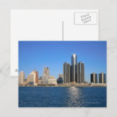 Detroit skyline 2 briefkaart (Voorkant / Achterkant)