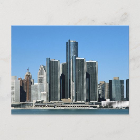 Detroit Skyline 4 Briefkaart (Voorkant)