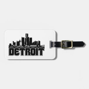 Detroit Skyline Bagagelabel