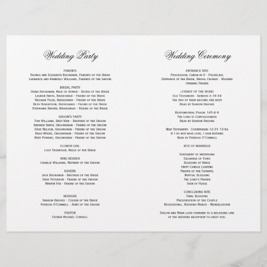 Detroit Skyline Black Art Deco Wedding Programs (Achterkant)