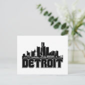 Detroit Skyline Briefkaart (Staand voorkant)