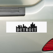 Detroit Skyline Bumpersticker (Op auto)