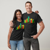 Detroit Skyline Colorful Michigan Motor City Vinta T-shirt (Unisex)