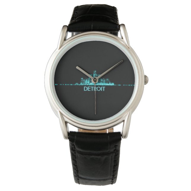 Detroit Skyline Horloge (Voorkant)
