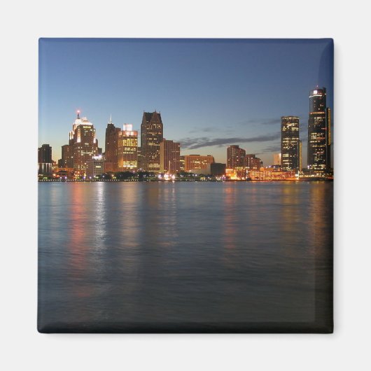 Detroit Skyline Magneet (Voorkant)