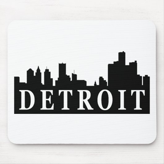 Detroit Skyline Muismat (Voorkant)