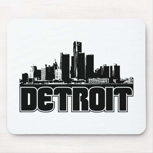Detroit Skyline Muismat (Voorkant)