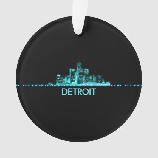 Detroit Skyline Ornament (voorkant)