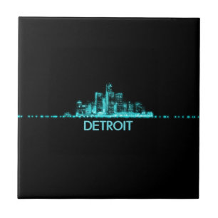 Detroit Skyline Tegeltje