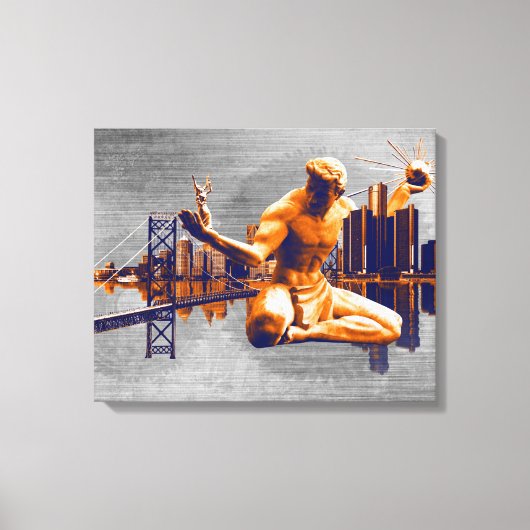 Detroit Stad Canvas Afdruk (Voorkant)