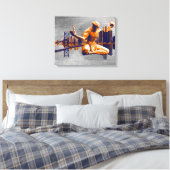 Detroit Stad Canvas Afdruk (Insitu (Slaapkamer))