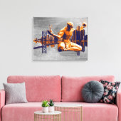 Detroit Stad Canvas Afdruk (Insitu (Woonkamer))