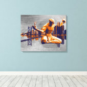 Detroit Stad Canvas Afdruk (Insitu (Houten vloer))