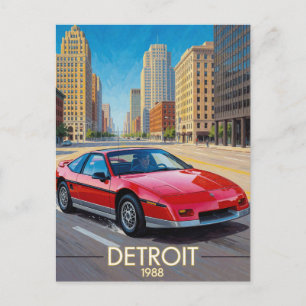 Detroit stedelijke wegprestaties 1988 Michigan Briefkaart