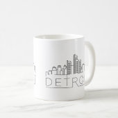 Detroit Stylized Skyline Koffiemok (Voorkant rechts)