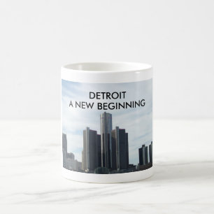Detroit une nouvelle tasse commençante du blanc