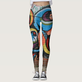 Detroit Urban Graffiti Street Art Yoga Leggings