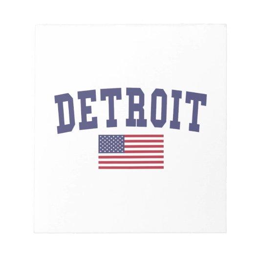Detroit US Flag Notitieblok (Voorkant)