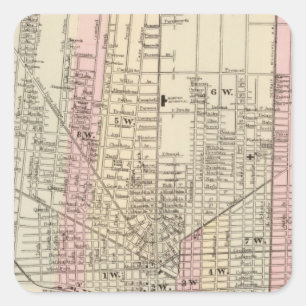 Detroit Vierkante Sticker