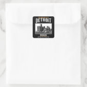 Detroit Vierkante Sticker (Tas)