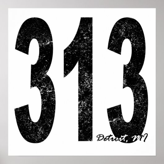 Detroit voor nood 313 poster (Voorkant)