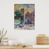 Detroit Wintry Halcyon Canvas afdrukken Poster (Keuken)