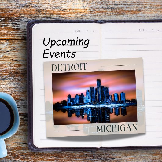 Detroit's Dusk Dreamscape Briefkaart