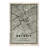detromap print poster canvas | michigan (Voorkant)