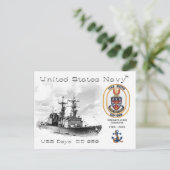 DÉTROYER USS DEYO DD-989 - CARTE POSTALE (Debout devant)