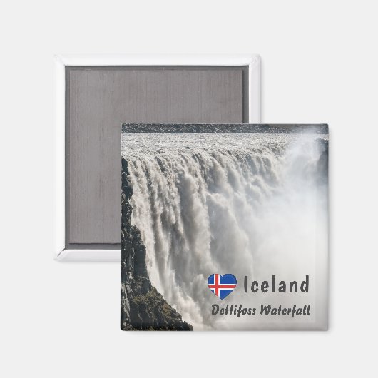 Dettifoss Waterfall in Vatnajokull NP - IJsland Magneet (Voorkant / Achterkant)