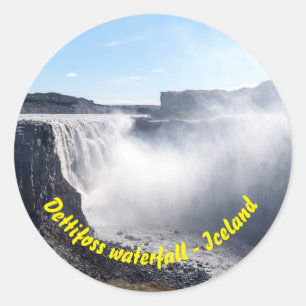 Dettifoss Waterfall in Vatnajokull NP - IJsland Ronde Sticker