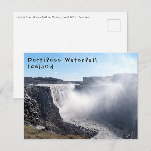 Dettifoss-waterval in Vatnajokull NP - IJsland Briefkaart