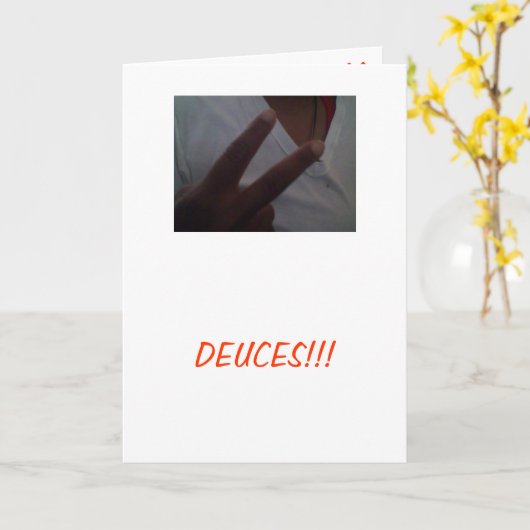 Deuces ! Carte de voeux de rupture (Fleur jaune)