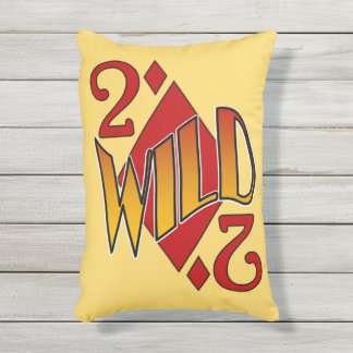Deuces Wild 2 van diamanten die Kaart Pillow spele Buitenkussen