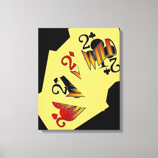 Deuces Wild Poker op Canvas Afdruk (Voorkant)