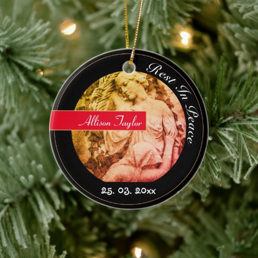 Deuil avec Anglel, Ornement commémoratif /Noël (Arbre)