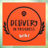 Deur Dash Gig Driver Levering in uitvoering Teken Raamsticker (Vel 3)