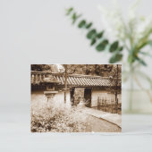 Deur in een Japanse muur Briefkaart (Staand voorkant)