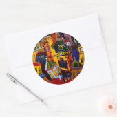 Deur in Praag Ronde Sticker (Envelop)