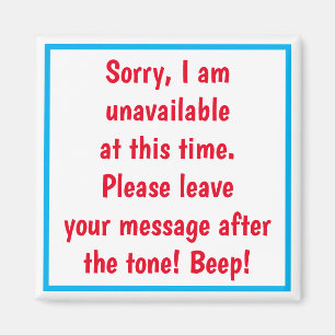 DEUR MAGNET WANNEER JE NIET BESCHIKBAAR BENT... FU MAGNEET