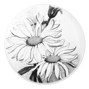 DEUR TREKT DAISY ONTWERP KERAMISCHE KNOP